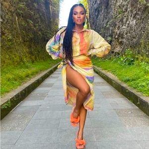 Zara Tie-Dye wrap Skirt